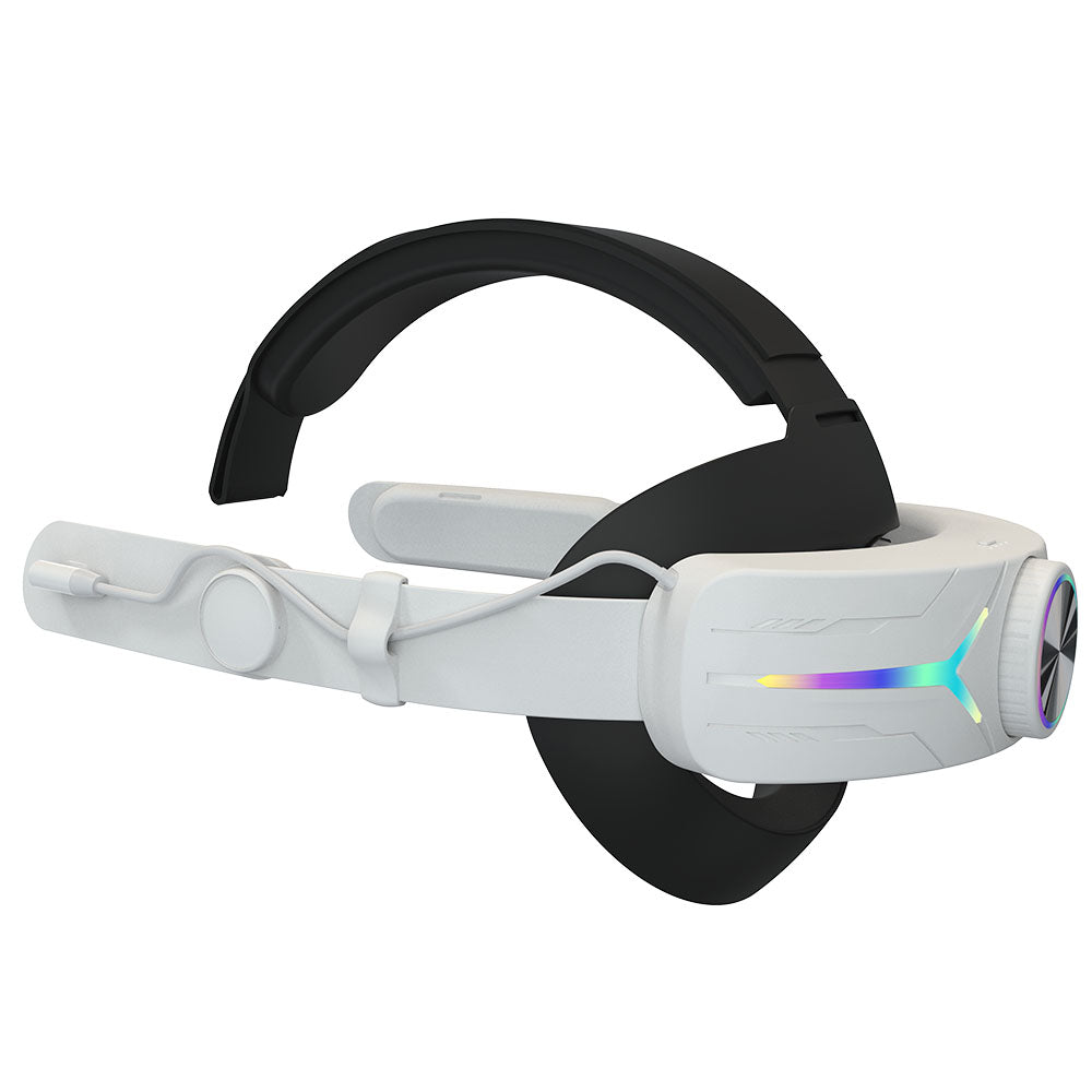For Meta Oculus Quest 3 VR Headset w/8000mAh Battery LED RGB Elite Head  Strap