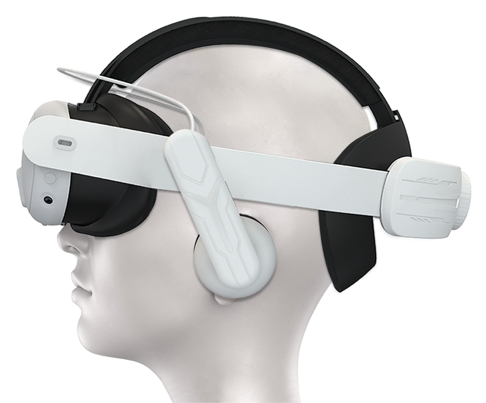 For Meta Oculus Quest 3 VR Headset w/8000mAh Battery LED RGB Elite