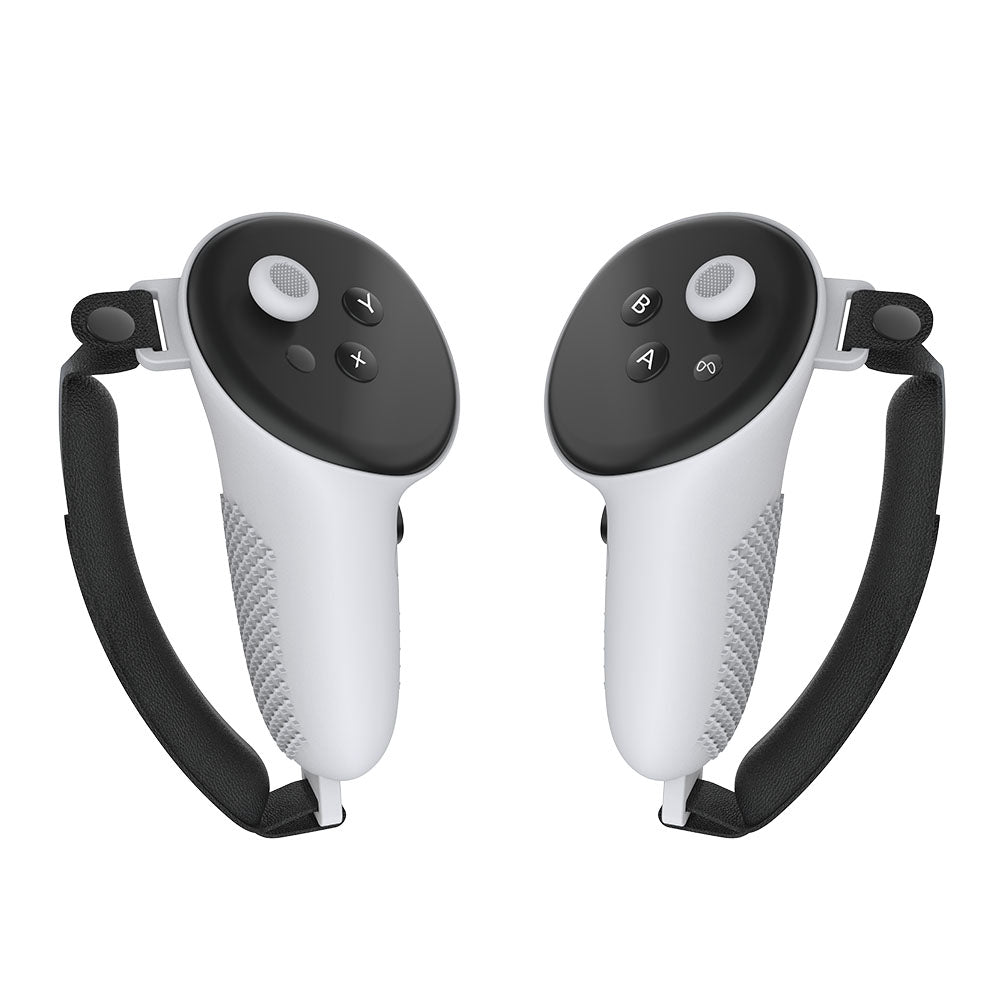 AMVR - Agarres de controlador para Oculus Quest 2, accesorios de silicona  para controlador táctil, con correas de mano ajustables antideslizantes VR